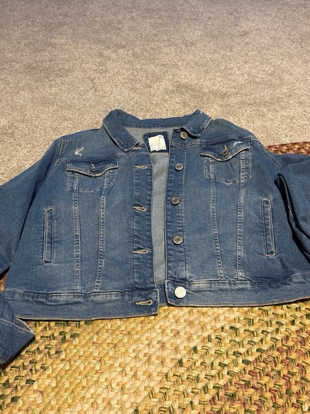 Women's  Blue Denim Jacket - Classic Button-Up